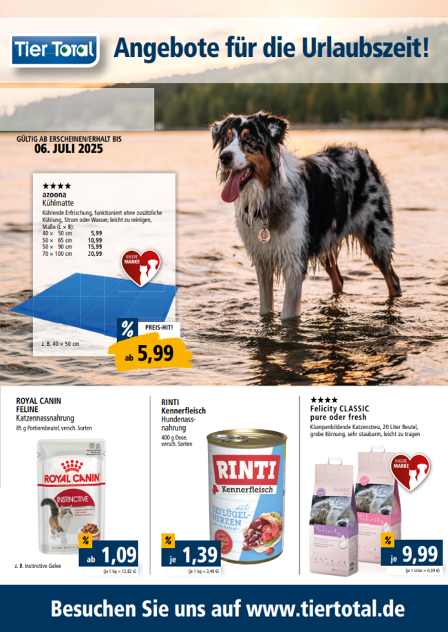 Hier unsere aktuelle Werbung entdecken! Angebote für die Urlaubszeit!